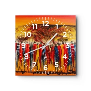 Horloge murale - Pendule murale - Là-bas, là-bas, ils vont là-bas - 40x40 cm