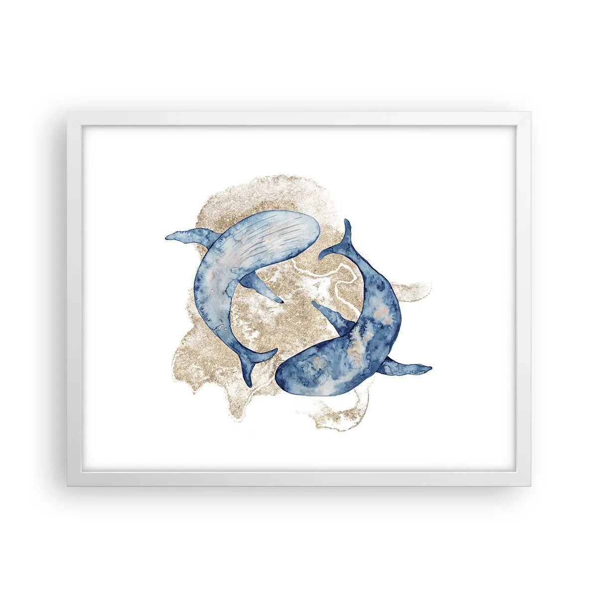 Affiche dans un cadre blanc - Poster - Amis ou amoureux? - 50x40 cm