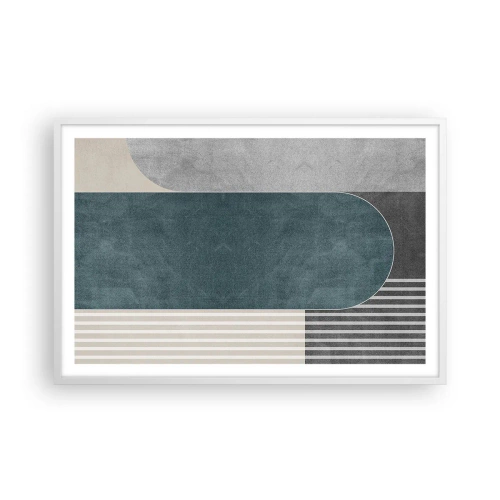 Affiche dans un cadre blanc - Poster - Composition de niveaux - 91x61 cm