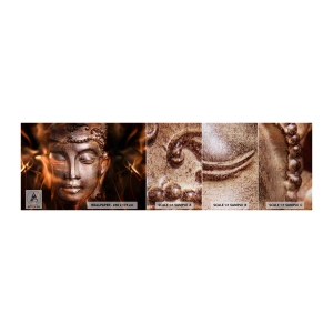 Échantillon de Papier Peint Premium Canvas - Il n'existe qu'ici et maintenant - Bouddha, Religion, Asie - 100x30 cm