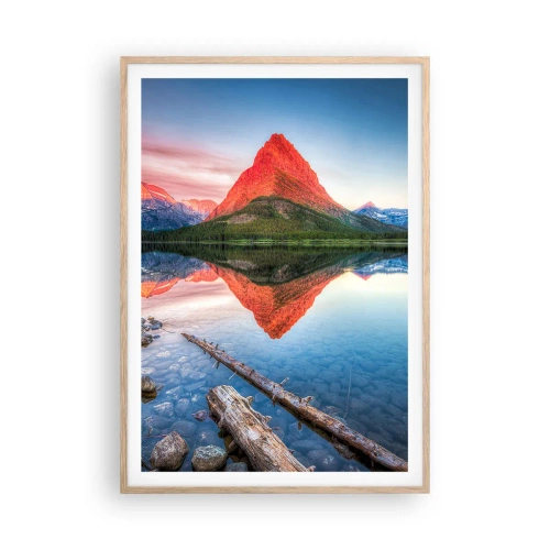 Affiche dans un chêne clair - Poster - Chaleur et fraicheur - 70x100 cm