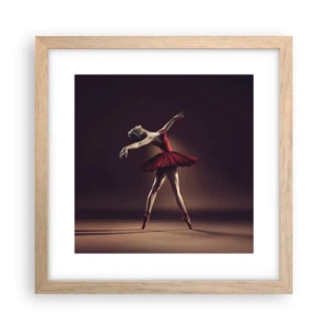 Affiche dans un chêne clair - Poster - Une danseuse étoile - 30x30 cm