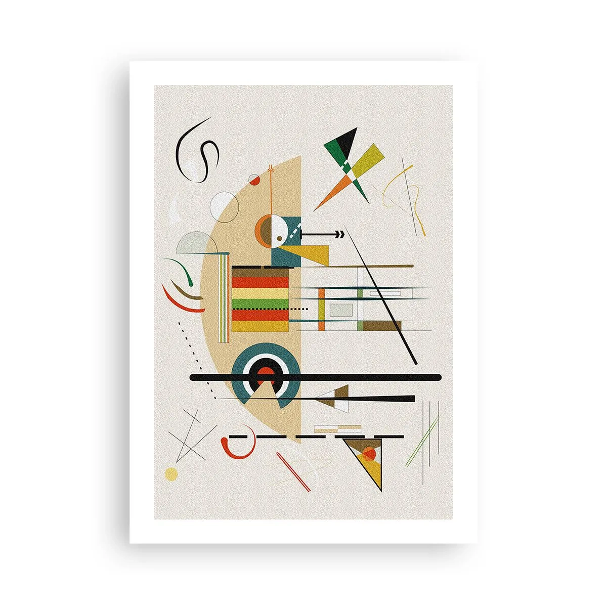 Affiche - Poster - Composition géométrique abstraite - 50x70cm - Et le monde s’amuse - Décoration murale moderne pour le salon et la chambre ARTTOR