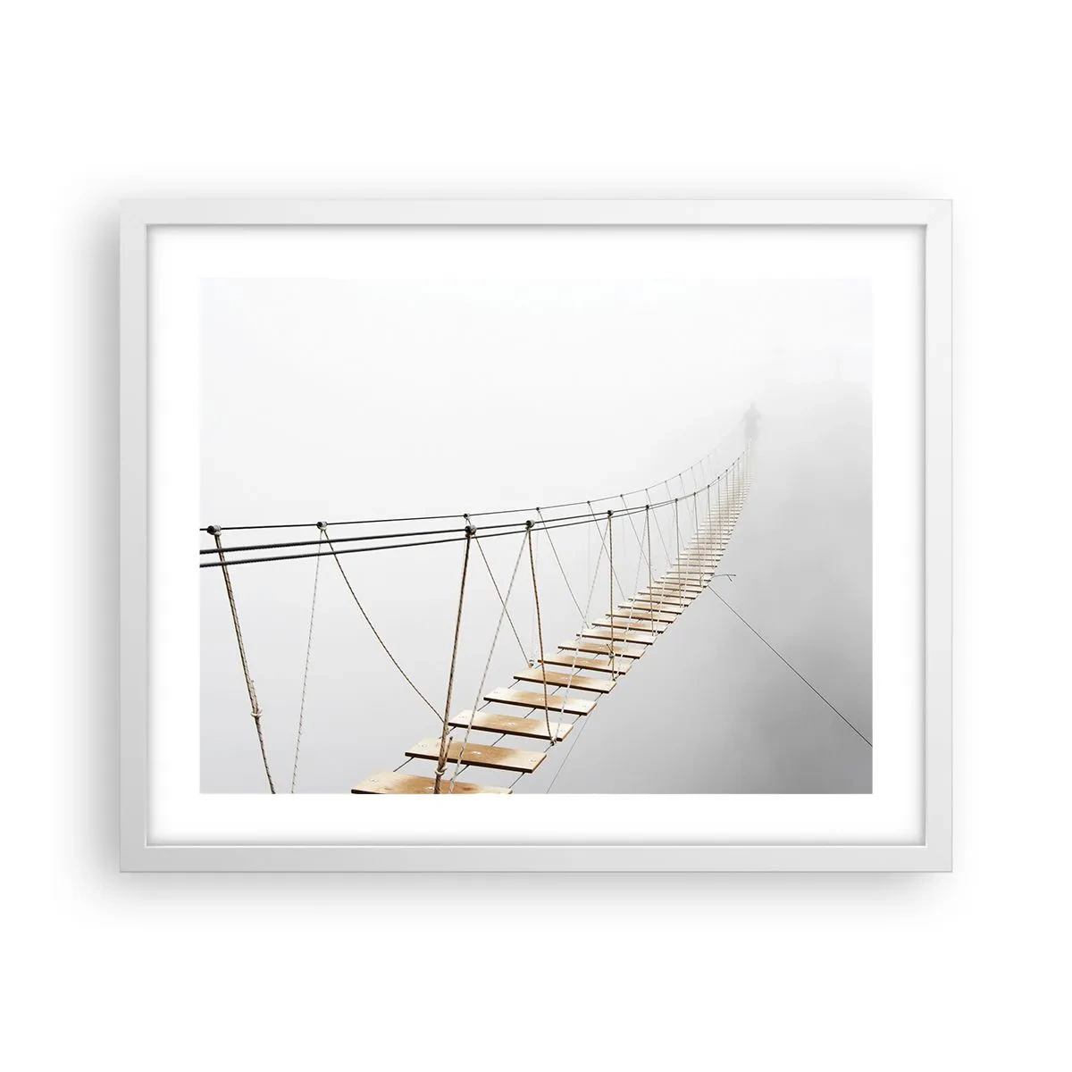 Affiche dans un cadre blanc - Poster - Où cela va-t-il te mener? - 50x40 cm