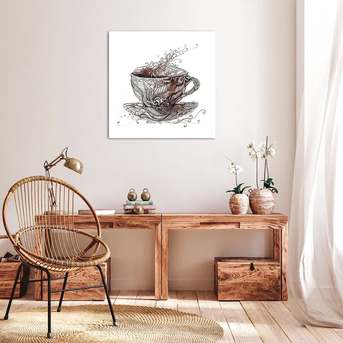 Impression sur toile - Image sur toile - Du thé, bon pour tout - 70x70 cm