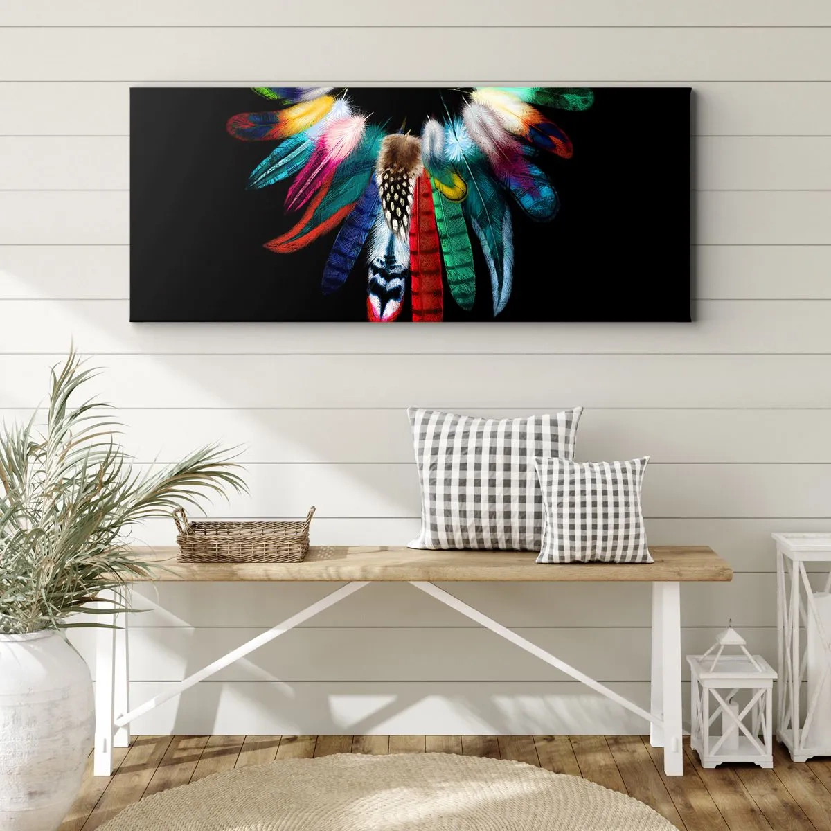 Impression sur toile - Image sur toile - Collier indien - 100x40 cm