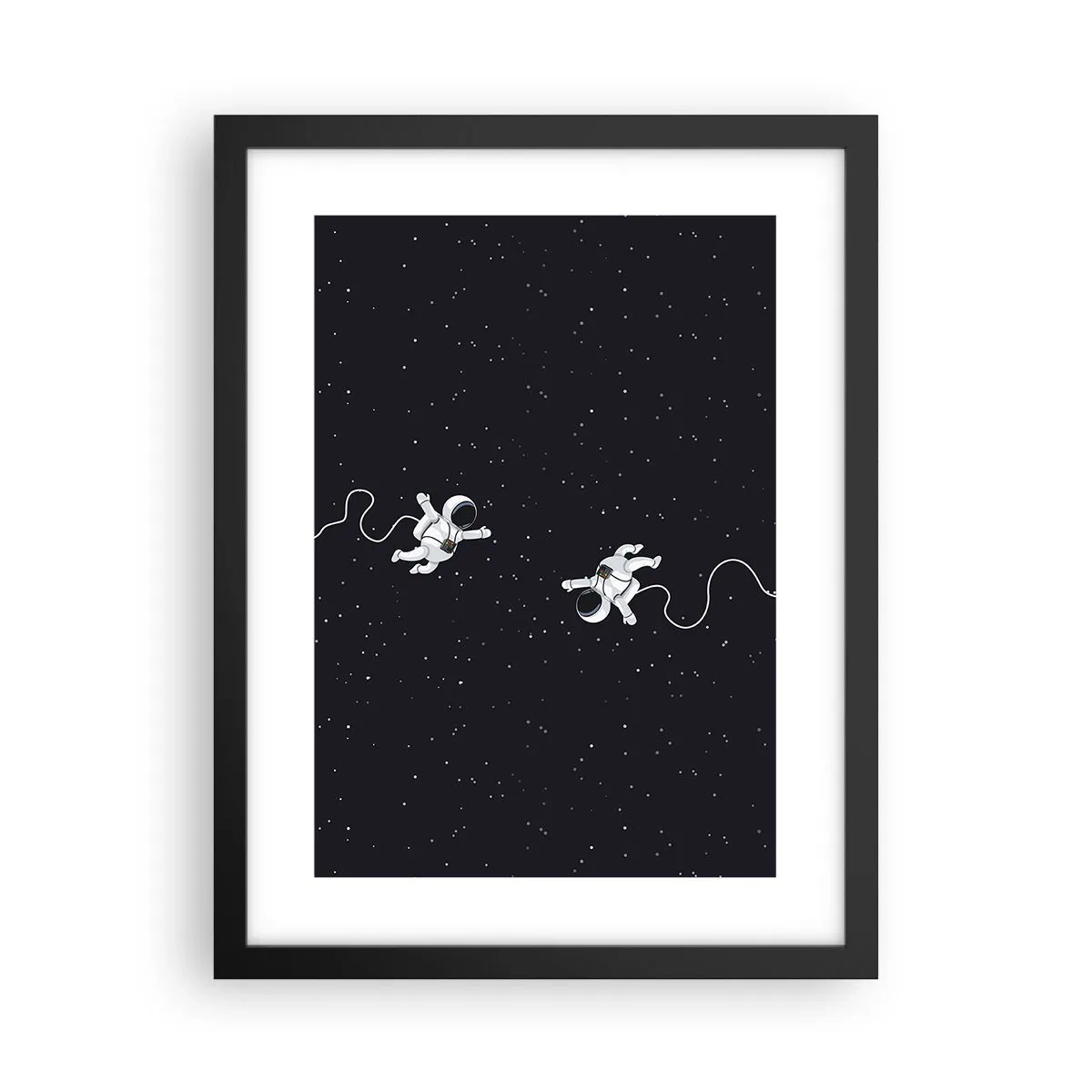 Affiche dans un cadre noir - Poster - Sortie cosmique - 30x40 cm