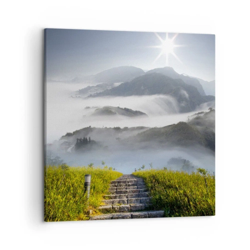 Impression sur toile - Image sur toile - Toujours plus haut vers les nuages - 50x50 cm
