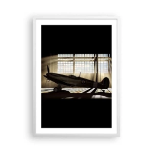 Affiche dans un cadre blanc - Poster - Le repos du guerrier - 50x70 cm