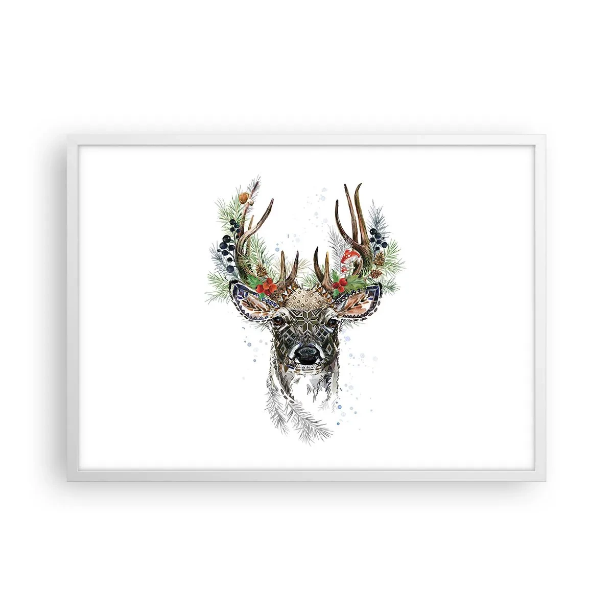 Affiche dans un cadre blanc - Poster - En robe de fête - 70x50 cm