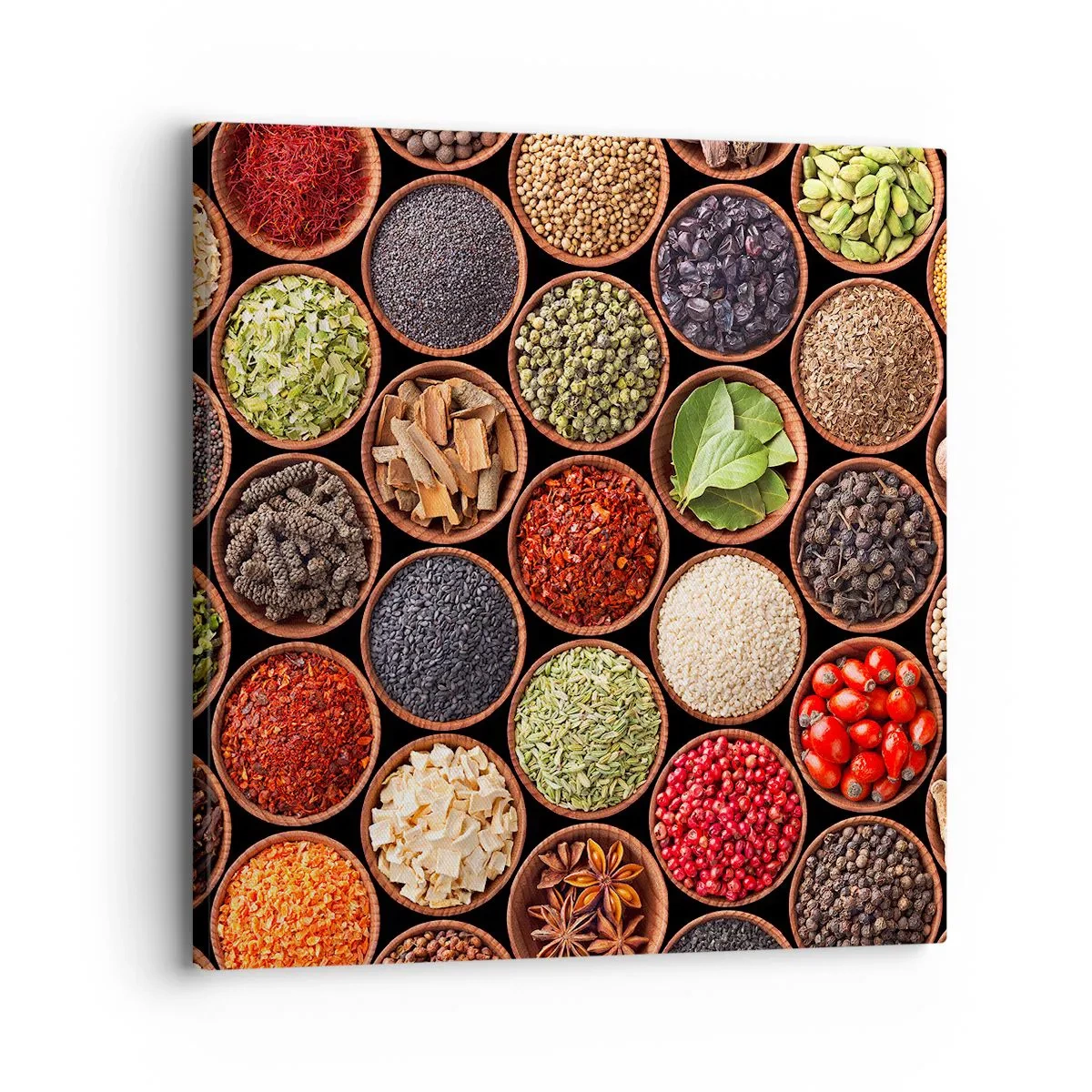 Impression sur toile - Image sur toile - Toutes les saveurs du monde - 30x30 cm
