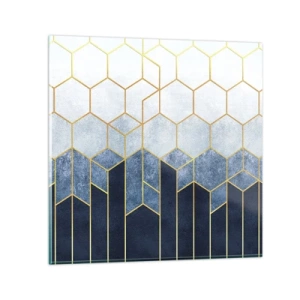 Impression sur verre - Image sur verre - Composition en rythme syncopé - 50x50 cm