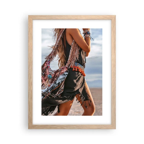 Affiche dans un chêne clair - Poster - La fille du chaman - 30x40 cm