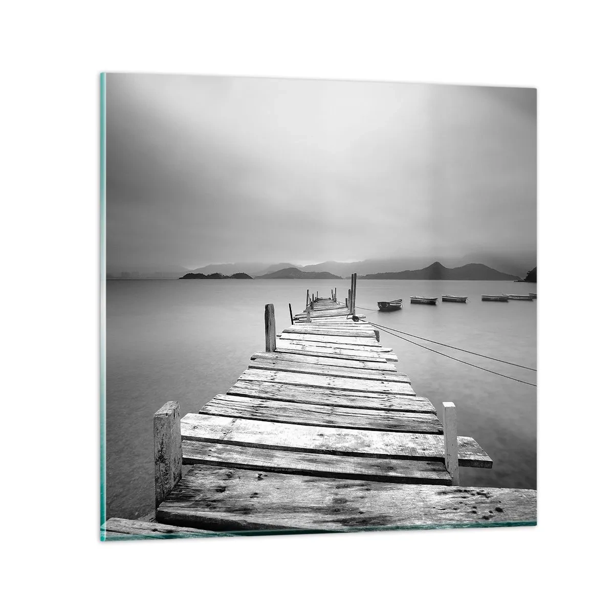Impression sur verre - Image sur verre - Derrière les montagnes, au-delà des mers - 60x60 cm