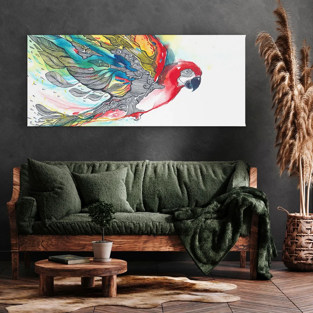 Impression sur toile - Image sur toile - Vivez haut en couleurs - 100x40 cm
