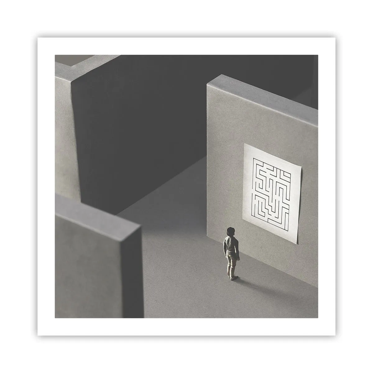 Affiche - Poster - Mais où suis-je? - 60x60 cm