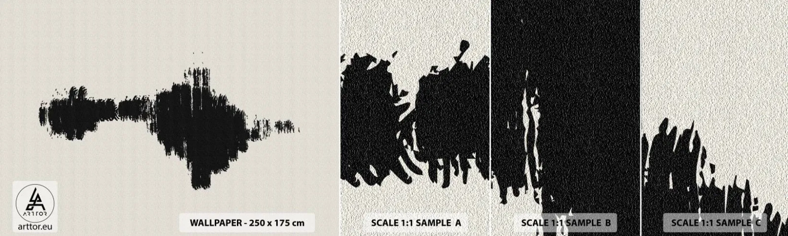 Échantillon De Papier Peint Standard Eco - Vibrations de l'imagination - Contemporain, Abstraction, scandinave - 100x30 cm