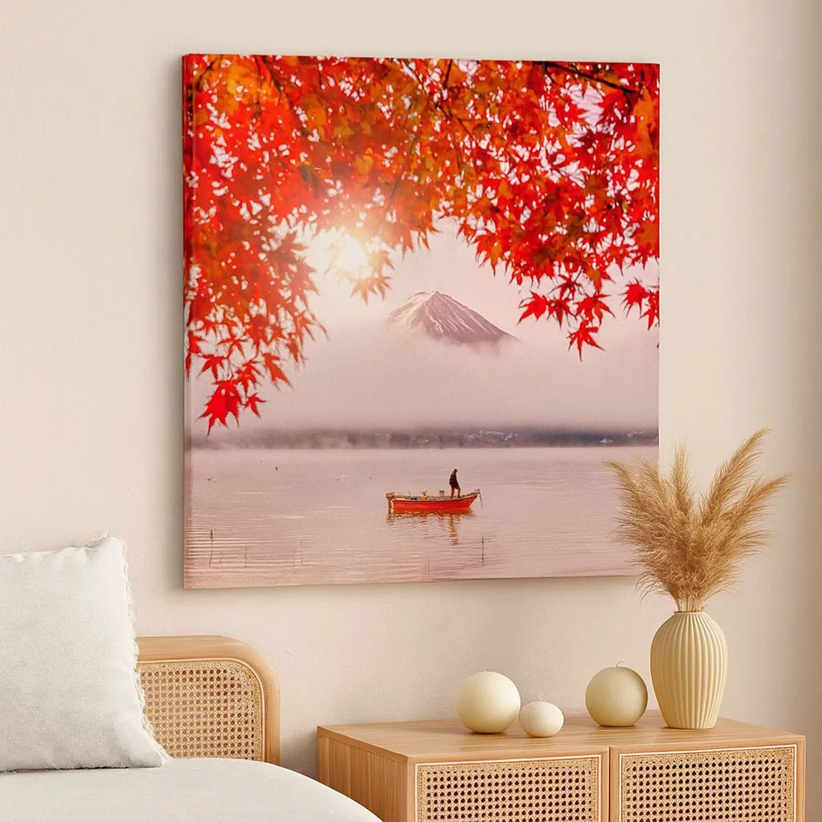 Impression sur toile - Image sur toile - Dans le climat japonais - 30x30 cm