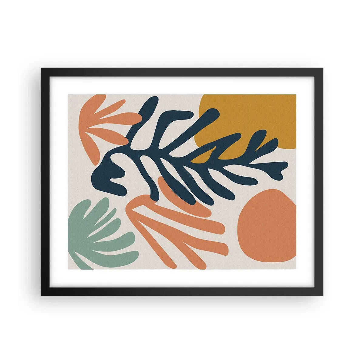 Affiche dans un cadre noir - Poster - Mers de corail - 50x40 cm