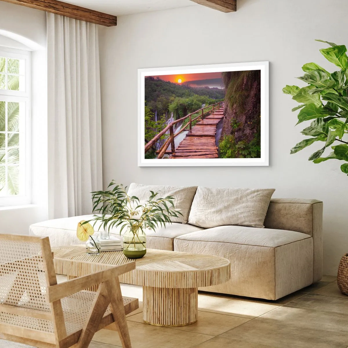 Affiche dans un cadre blanc - Poster - La beauté au-delà de la croyance - 100x70 cm