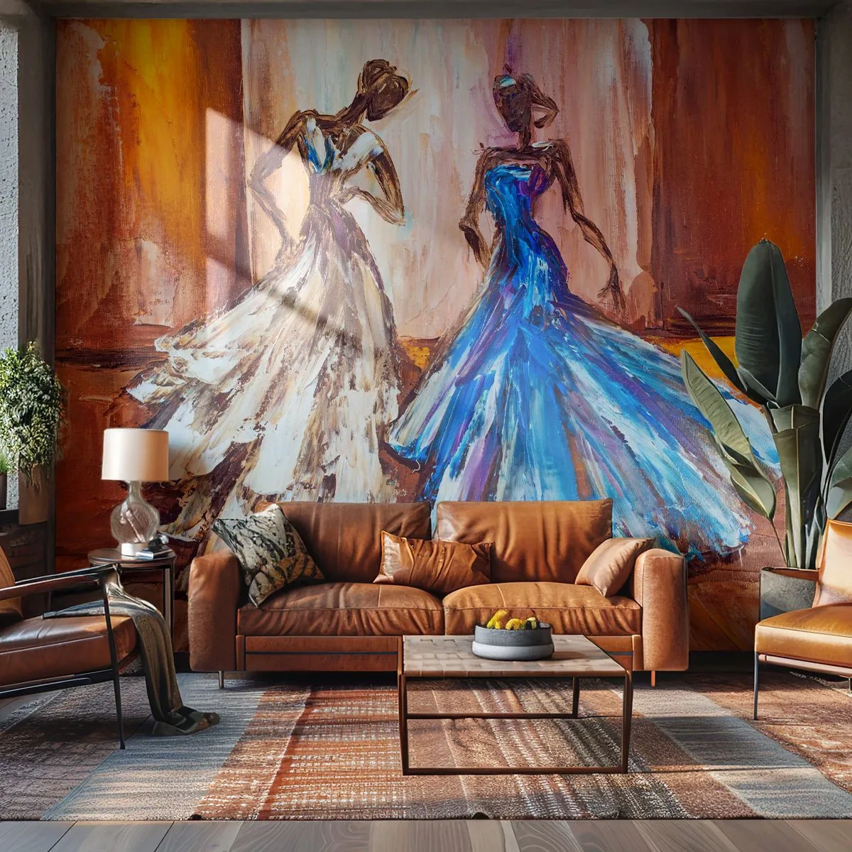 Papier Peint Photo Standard Eco - Un duo reconnaissant - Femme, Robe de mariée, Mode - 400x280 cm
