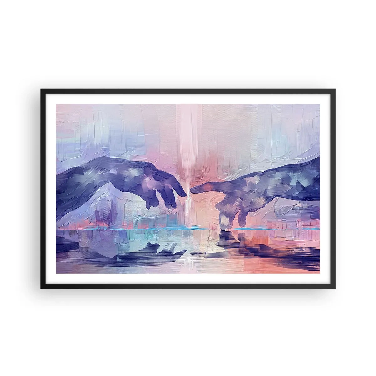 Affiche dans un cadre noir - Poster - Divine étincelle de vie - 91x61 cm