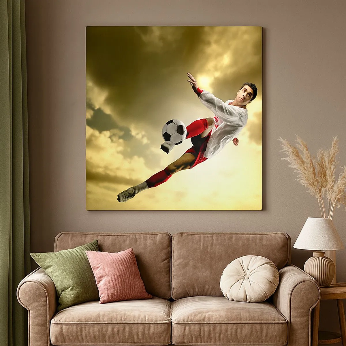 Impression sur toile - Image sur toile - Le paradis du football - 30x30 cm