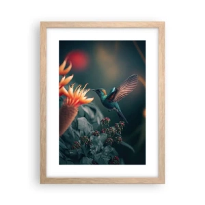 Affiche dans un chêne clair - Poster - une vie vraiment colorée - 30x40 cm