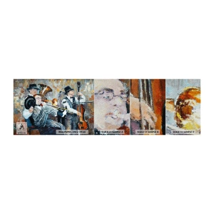 Échantillon de Papier Peint Premium Sand - C'est tout le Jazz - Musique, Groupe, Instruments de musique - 100x30 cm