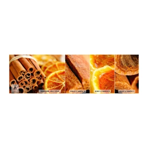 Échantillon de Papier Peint Autocollant Deluxe Sticker - Sentez-vous leurs odeurs? - Orange, Le bâton de cannelle, Épices - 100x30 cm