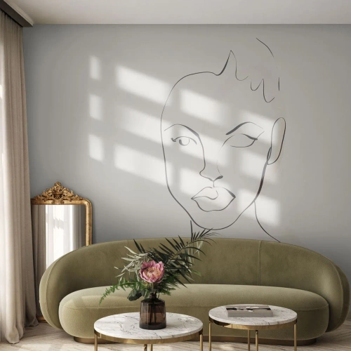 Papier Peint Photo Premium Canvas - Esquisse de la sensualité - Femme, Graphique, Morceau - 250x175 cm