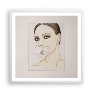 Affiche dans un cadre blanc - Poster - Symbole de l'élégance et de la beauté - 60x60 cm