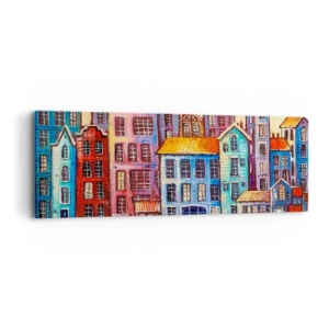 Impression sur toile - Image sur toile - Une ville comme dans un conte de fées - 90x30 cm
