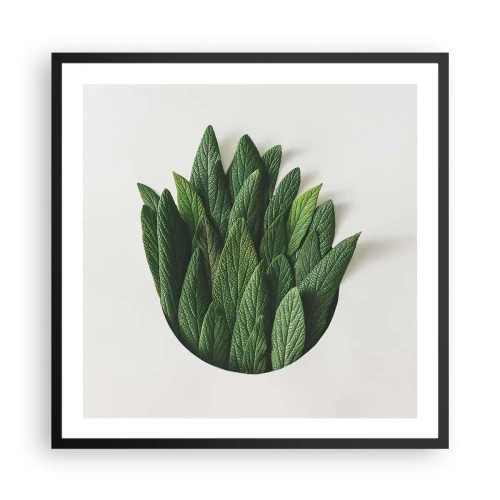 Affiche dans un cadre noir - Poster - Curiosité sans retenue - 60x60 cm