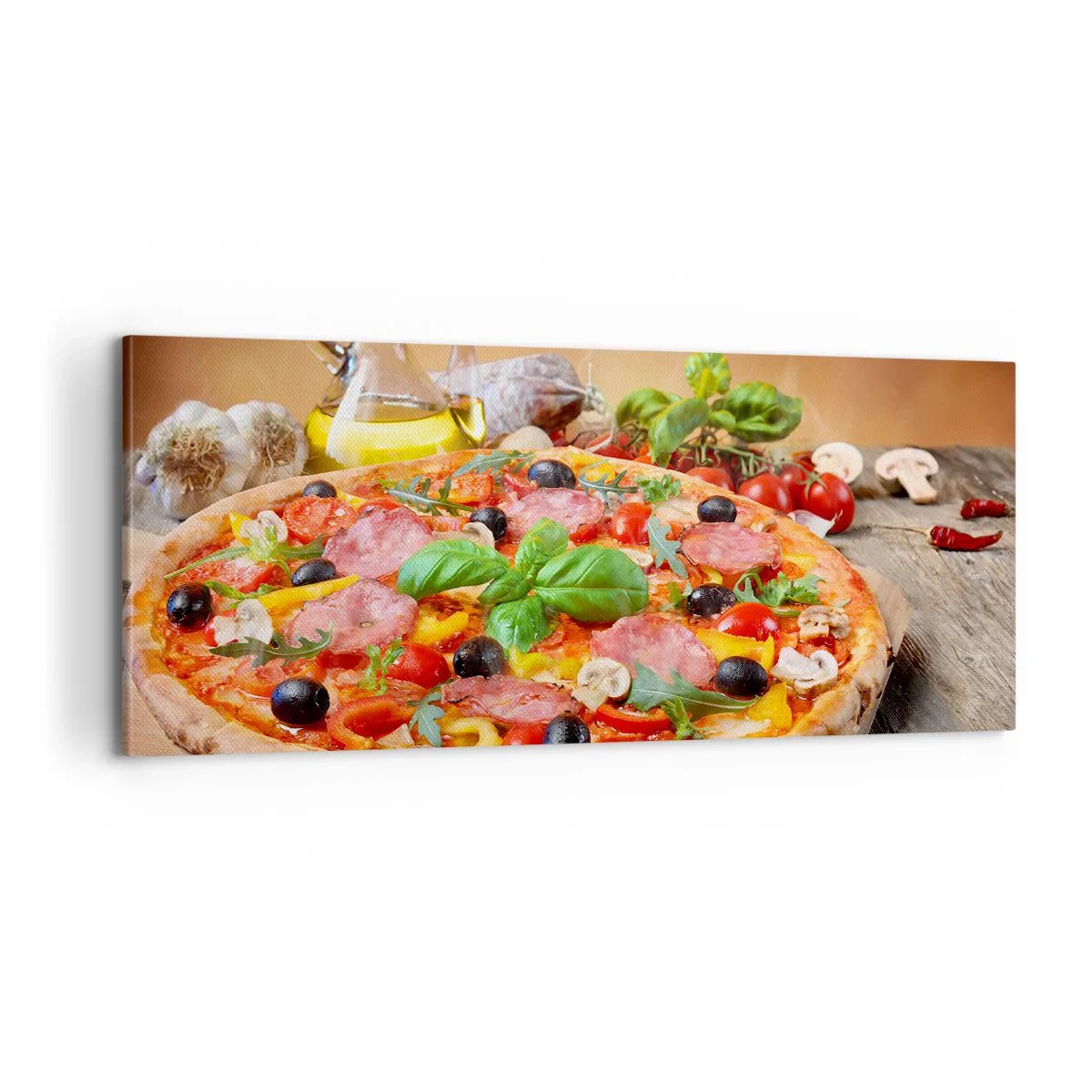 Impression sur toile - Image sur toile - Avec une vraie saveur italienne - 100x40 cm