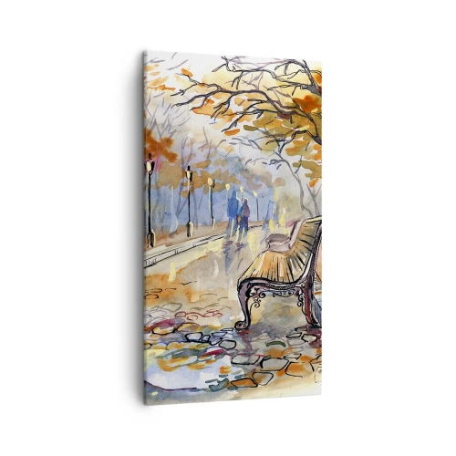 Impression sur toile - Image sur toile - Errer ensemble à l'automne - 45x80 cm