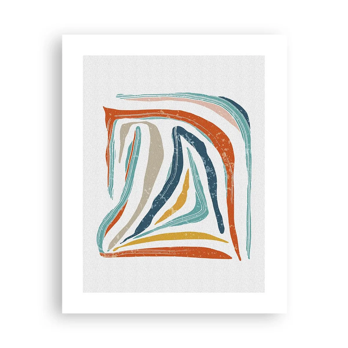 Affiche - Poster - Abstraction avec un sourire amical - 40x50 cm