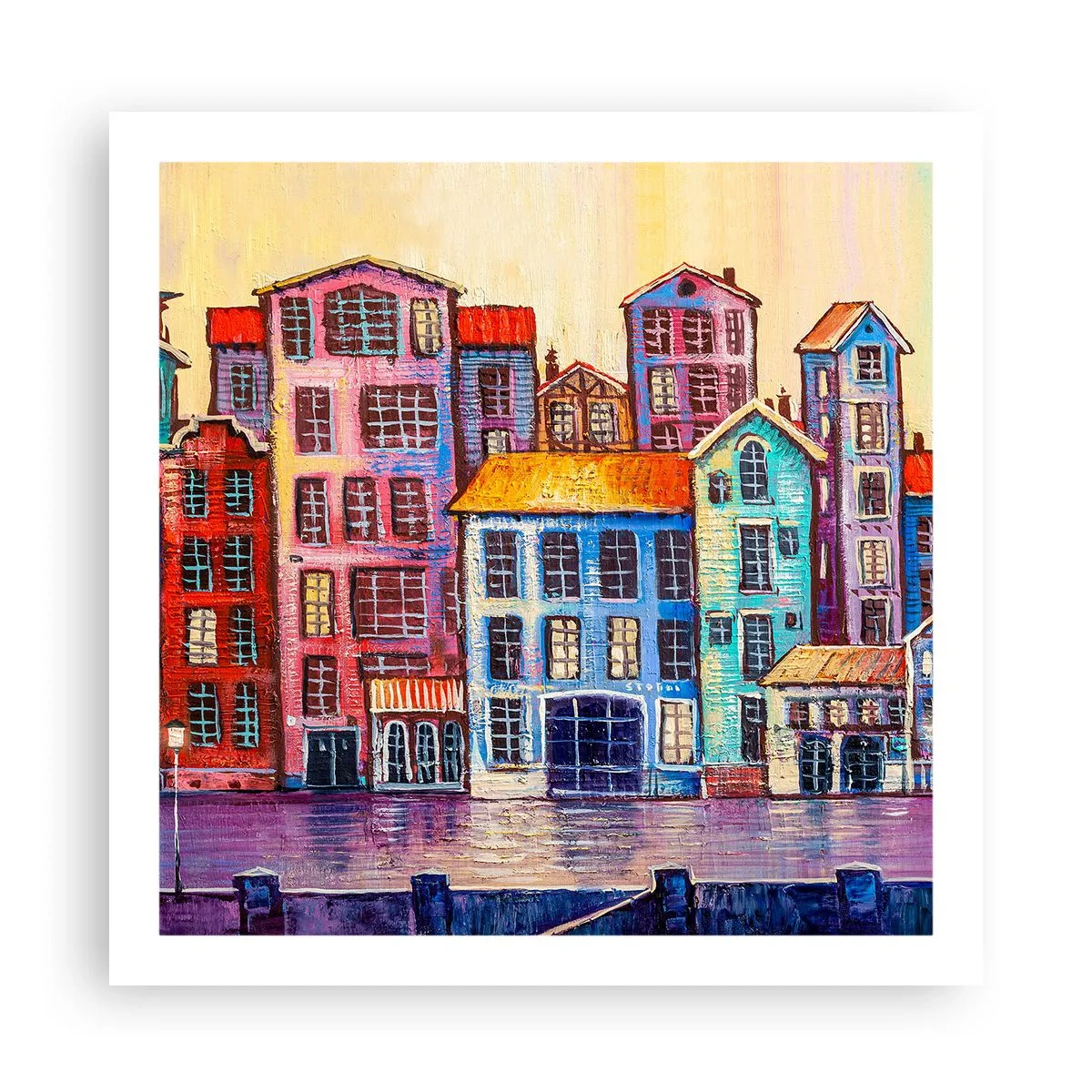 Affiche - Poster - Une ville comme dans un conte de fées - 60x60 cm