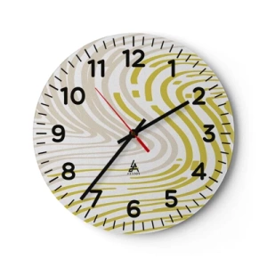 Horloge murale - Pendule murale - Une composition au léger virage - 30x30 cm