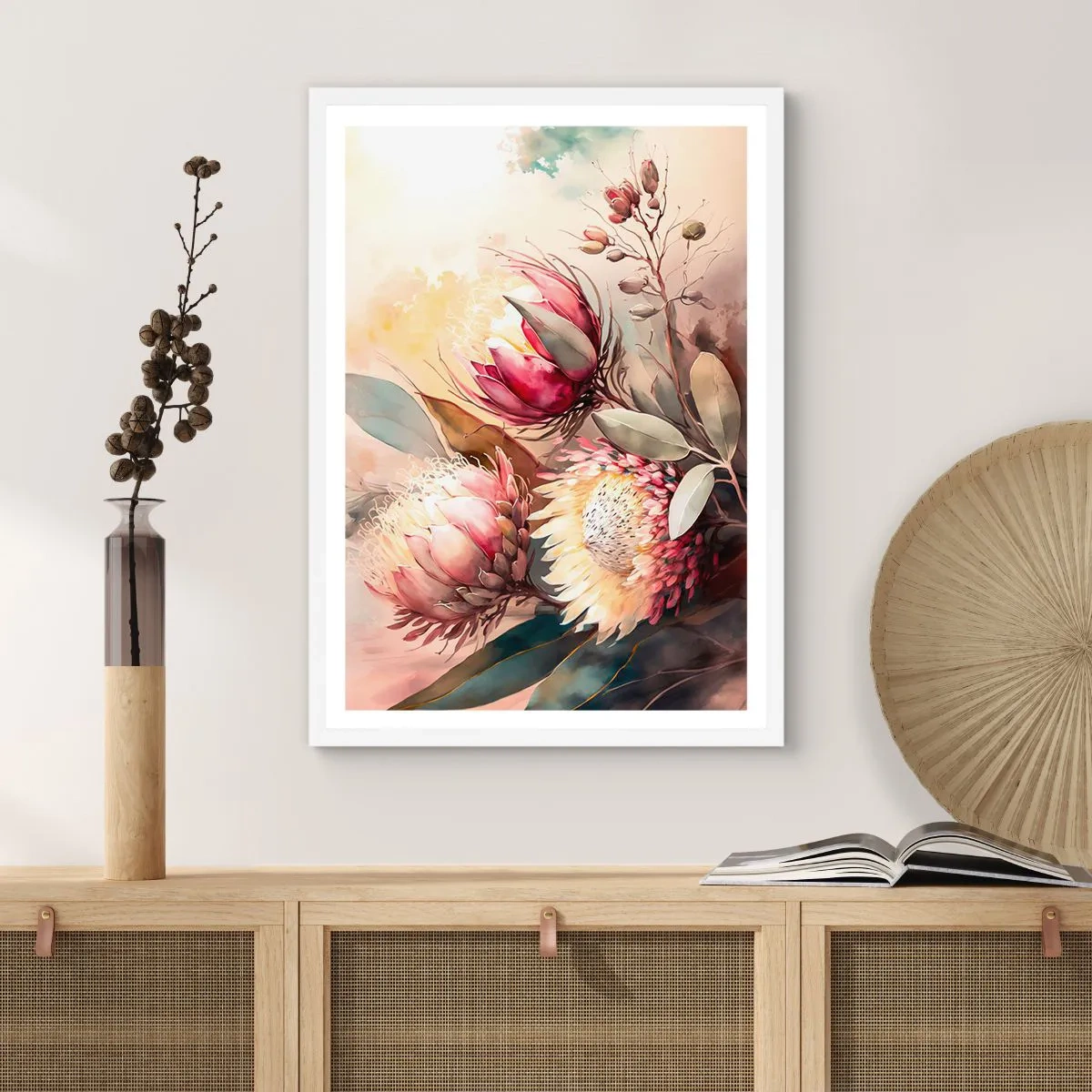 Affiche dans un cadre blanc - Poster - De profil et de face - 40x50 cm