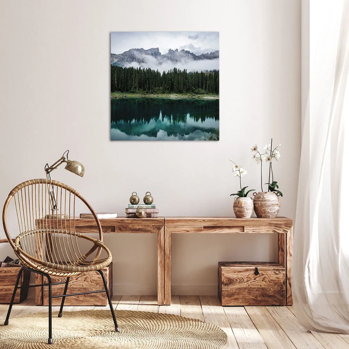 Impression sur toile - Image sur toile - Chut, chut, ne réveillons pas l'eau qui dort - 60x60 cm