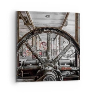Impression sur toile - Image sur toile - Vie secrète d'une usine - 70x70 cm