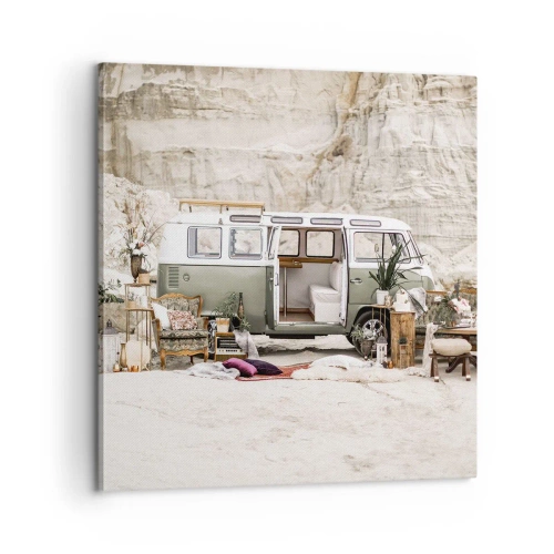 Impression sur toile - Image sur toile - Il est temps de commencer le voyage - 60x60 cm