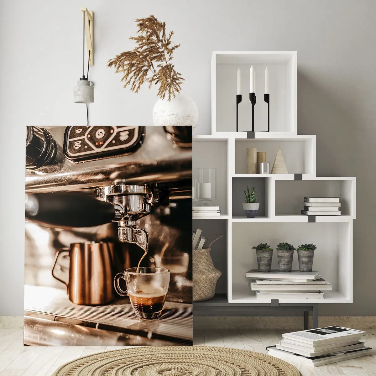 Impression sur verre - Image sur verre - Lueur de café - 70x100 cm