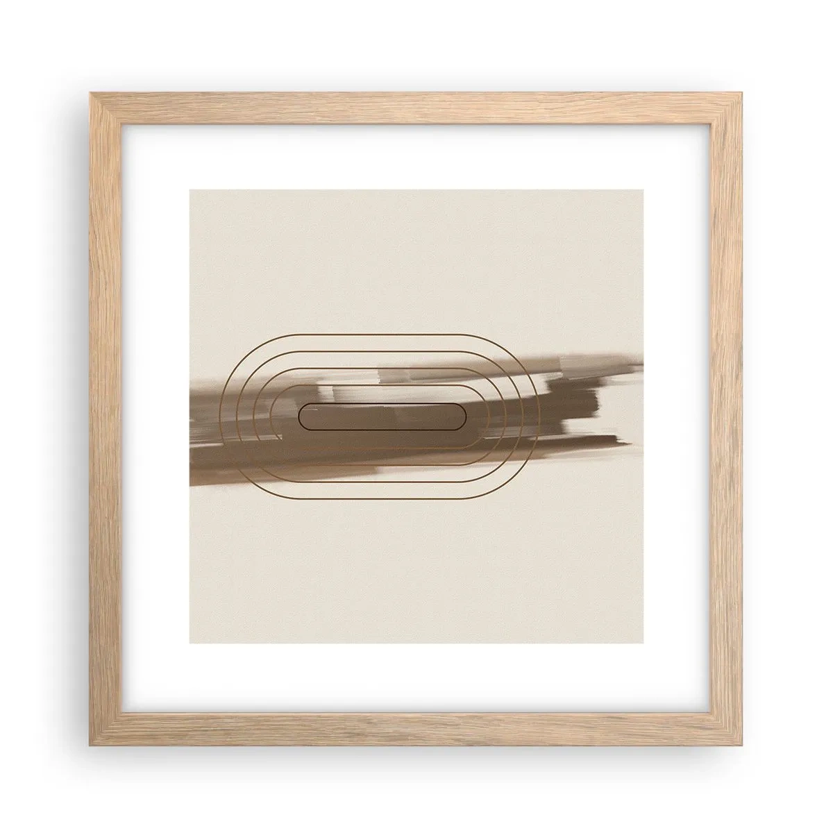 Affiche dans un chêne clair - Poster - Parfum de gris - 30x30 cm