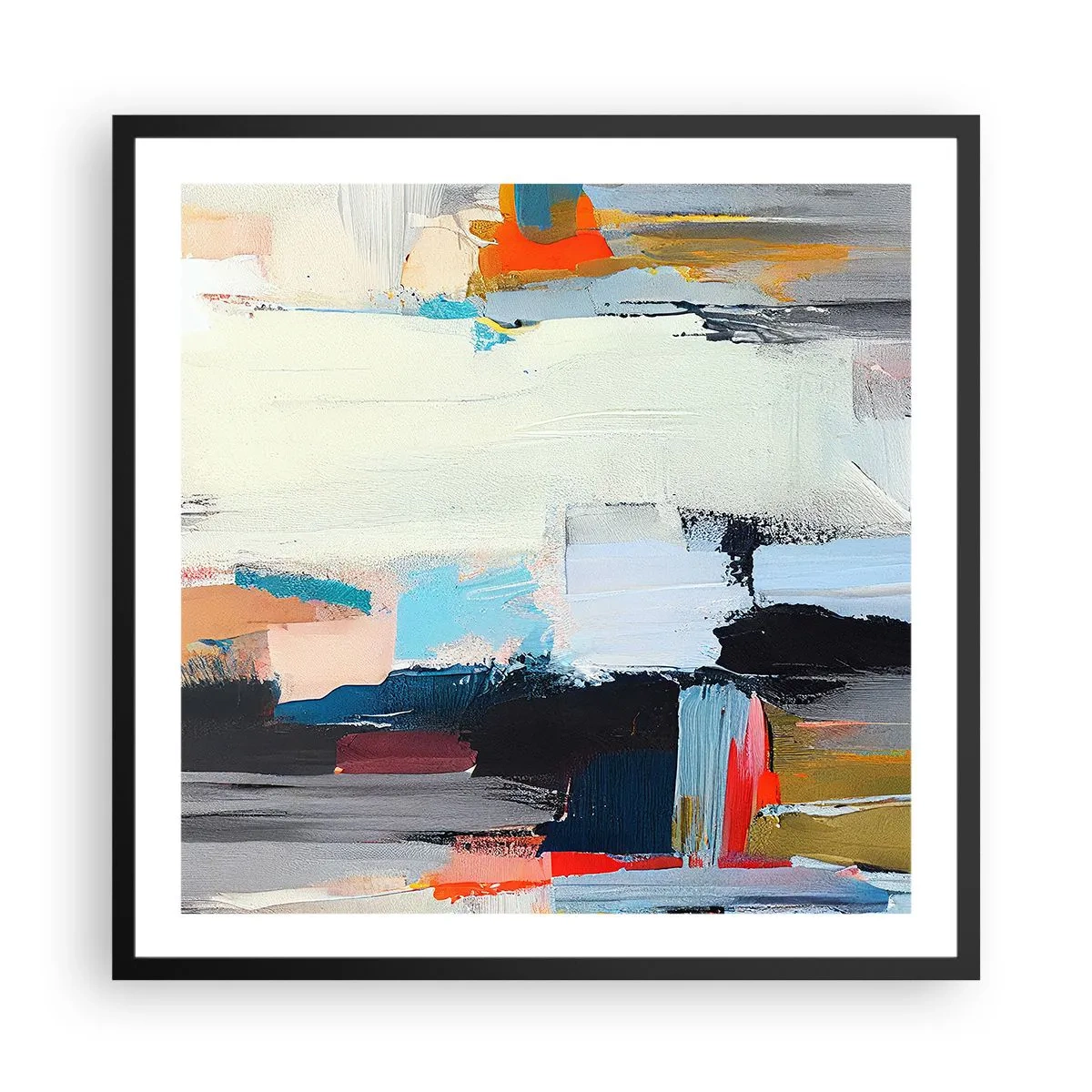 Affiche dans un cadre noir - Poster - Y a-t-il une méthode ? - 60x60 cm