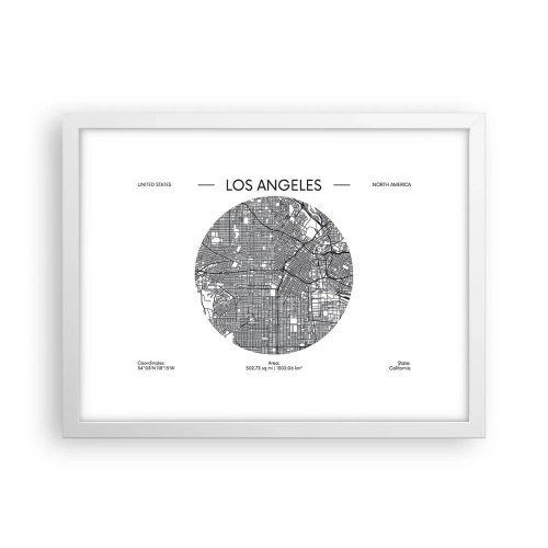 Affiche dans un cadre blanc - Poster - Anatomie de Los Angeles - 40x30 cm