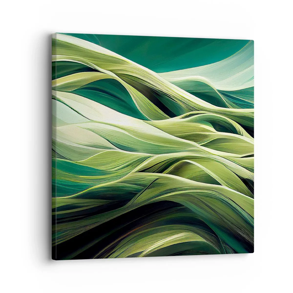 Impression sur toile - Image sur toile - Jeu de vert abstrait - 30x30 cm