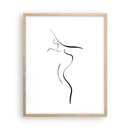 Affiche dans un chêne clair - Poster - Insaisissable comme une vague - 40x50 cm