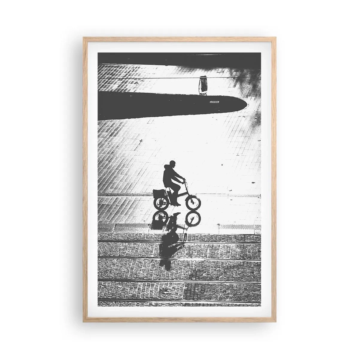 Affiche dans un chêne clair - Poster - Devant moi, à travers la ville - 61x91 cm